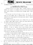 FDIC Approves Deposit Assumption of South Denver National Bank Glendale Colorado