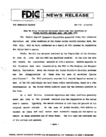 FDIC To Fully Reimburse Uninsured Depositors and Creditors of Golden Pacific National Bank New York City