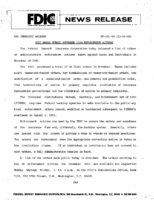 FDIC Makes Public November 1990 Enforcement Actions