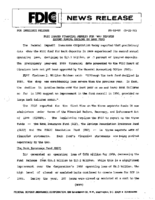 FDIC Issues Financial Results For 89 Reports Second Annual Decline In Bank Fund