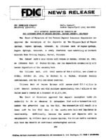 FDIC Approves Assumption of Deposits of The Citizens Bank of Pagosa Springs Pagosa Springs Colorado