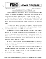 FDIC Approves Deposit Assumption of First Interstate Bank of Alaska Anchorage Alaska