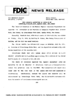 FDIC Approves Assumption of Deposits of Community Guardian Bank Elmwood Park New Jersey