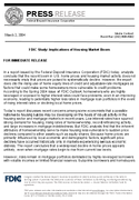 FDIC Study Implications of Housing Market Boom