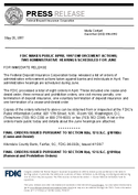FDIC Makes Public April 1997 Enforcement Actions Two Administrative Hearings Scheduled for June