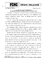 FDIC Approves Deposit Assumption of The Southwestern Bank National Association Houston Texas