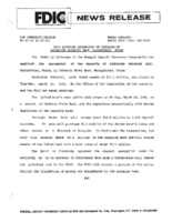 FDIC Approves Assumption of Deposits of Southside National Bank Nacogdoches Texas