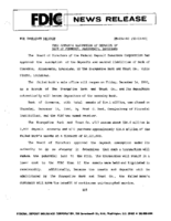 FDIC Approves Assumption of Deposits of Bank of Commerce Alexandria Louisiana