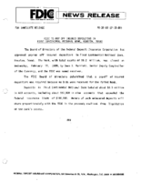 FDIC To Pay Off Insured Depositors in First Continental National Bank Houston Texas