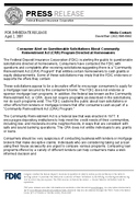 Consumer Alert on Questionable Solicitations About Community Reinvestment Act CRA Program Directed at Homeowners
