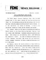 FDIC is Named Managing Agent for Nine Louisiana Savings and Loan Institutions