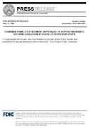 Chairman Powells Statement on Passage of Deposit Insurance Reform Legislation By House of Representatives