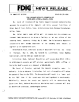 FDIC Approves Deposit Assumption of Union Bank  Trust Dallas Texas