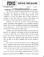 FDIC Approves Assumption of Deposits of Southeast Bank NA Miami and Southeast Bank of West Florida Pensacola
