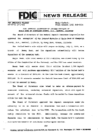 FDIC Approves Assumption of Insured Deposits of Eagle Bank of Champaign County Rantoul Illinois