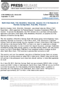North Shore Bank FSB Brookfield Wisconsin Assumes All of the Deposits of Maritime Savings Bank West Allis Wisconsin