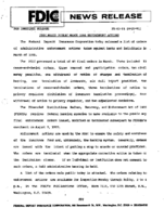 FDIC Makes Public March 1991 Enforcement Actions