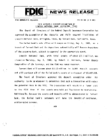 FDIC Approves Deposit Assumption of Lincoln National Bank Arlington Texas