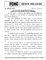 FDIC Adopts Rule Implementing Restrictions on Activities of StateChartered Banks and Subsidiaries