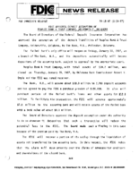 FDIC Approves Deposit Assumption of Peoples Bank  Trust Company Holdenville Oklahoma