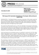 FDIC Issues CRA Examination Schedules for First Quarter 2022 and Second Quarter 2022