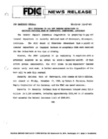 FDIC Preparing to Pay Off Insured Depositors in Security National Bank of Shreveport Louisiana