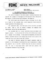 FDIC Approves Assumption of Deposits of The Somersworth Bank Somersworth New Hampshire