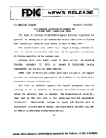 FDIC Approves Assumption of Deposits of Citizens Bank Clarksville Texas