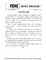 FDIC Names Henry S Newport to New Position in DACS