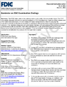 Reminder on Examination Findings