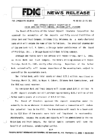 FDIC Approves Deposit Assumption of Union Bank  Trust Company Oklahoma City Oklahoma