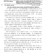 FDIC and OCC Propose Rules for Bank Disclosure of Financial Information