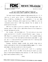 FDIC Sells Remaining Equity Interest in NCNB Texas National Bank Dallas Texas to NCNB Corporation Charlotte North Carolina