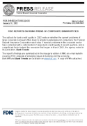 FDIC Reports on Rising Trend of Corporate Bankruptcies