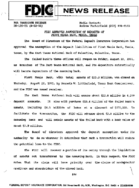 FDIC Approves Assumption of Deposits of First Mexia Bank Mexia Texas