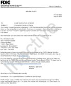 Special Alert Counterfeit Cashiers Checks