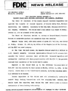 FDIC Transfers Insured Deposits of Mission Valley Bank National Association San Clemente California