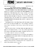 FDIC Approves Deposit Assumption of First National Bank of East Baton Rouge Baton Rouge Louisiana