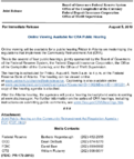 Online Viewing Available for CRA Public Hearing