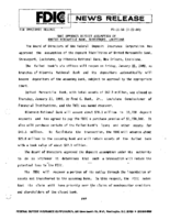 FDIC Approves Deposit Assumption of United Mercantile Bank Shreveport Louisiana