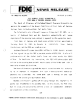 FDIC Approves Deposit Assumption of First Bank of Saginaw Saginaw Texas