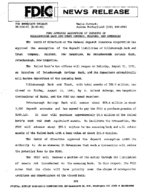 FDIC Approves Assumption of Deposits of Hillsborough Bank and Trust Company Milford New Hampshire