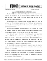 FDIC Approves Deposit Assumption of Williston Basin State Bank Williston North Dakota