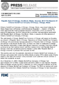 Republic Bank Of Chicago Oak Brook Illinois Assumes All Of The Deposits Of Citizens BankTrust Company Of Chicago Chicago Illinois