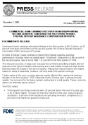 Commercial Bank Earnings Recover From Disappointing Second Quarter Concerns for the Future Persist Federal Deposit Insurance Corporation Reports