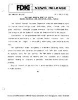 FDIC Named Managing Agent of Tropical Federal Savings and Loan Association Miami Florida