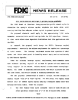 FDIC Issues Proposed Revisions to Minimum Capital Standards