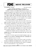 FDIC Approves Assumption of Deposits of Security Bank and Trust Company Wharton Texas