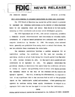 FDIC Issues Proposal to Implement Restrictions on State Bank Investments