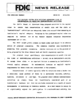 FDIC Proposes Capital Rule Revisions Addressing Risk of Concentrations of Credit and Nontraditional Activities